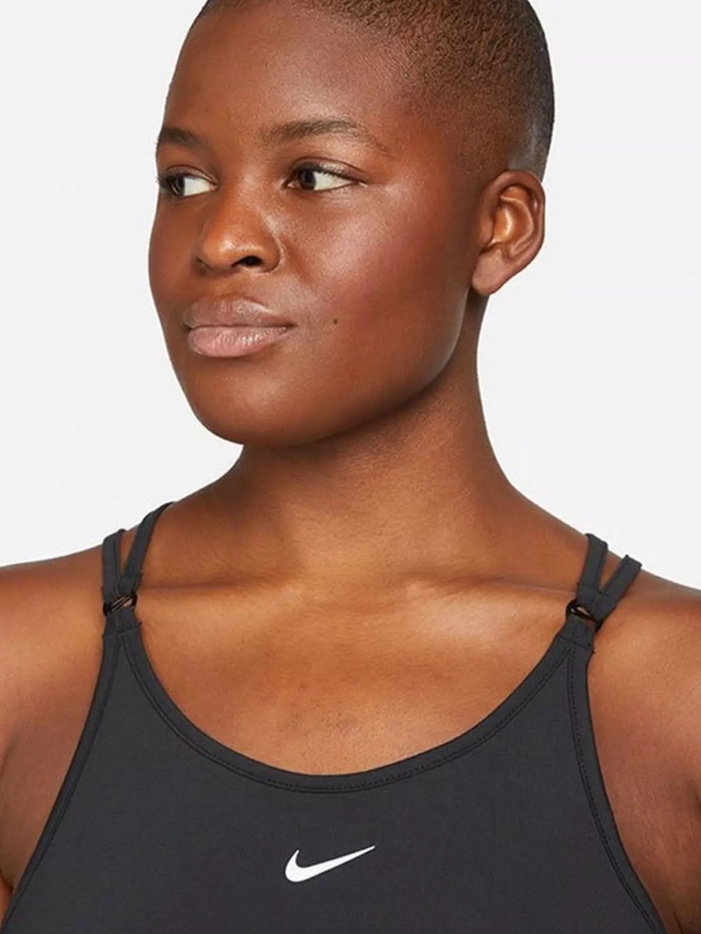 Women's Nike Dri-FIT One Luxe Slim Fit Strappy Tank Top Black Size M - Picture 3 of 15